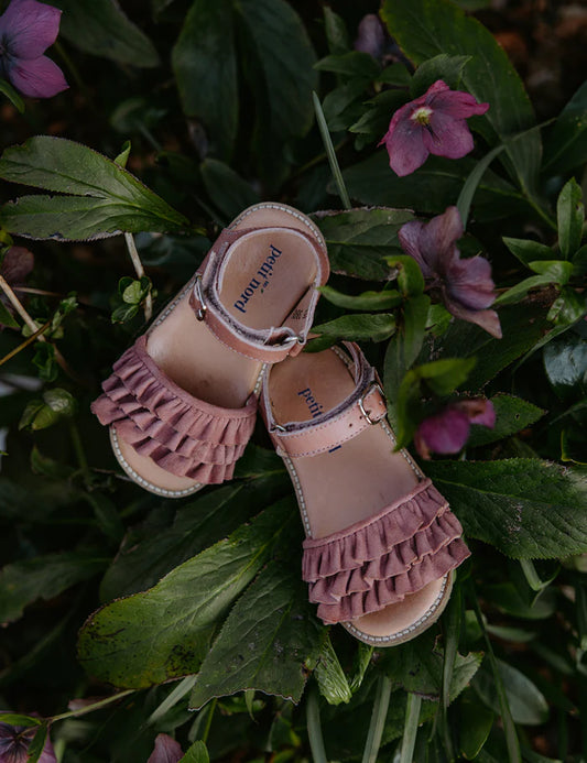 Ruffles Sandal -Old rose