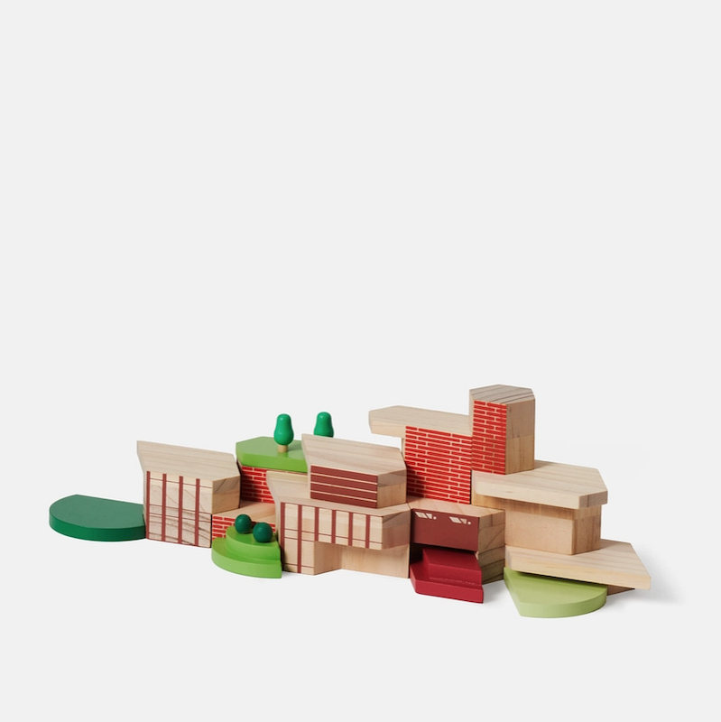 Areaware Blockitecture Frank Lloyd Wright Usonian assembled architectural building