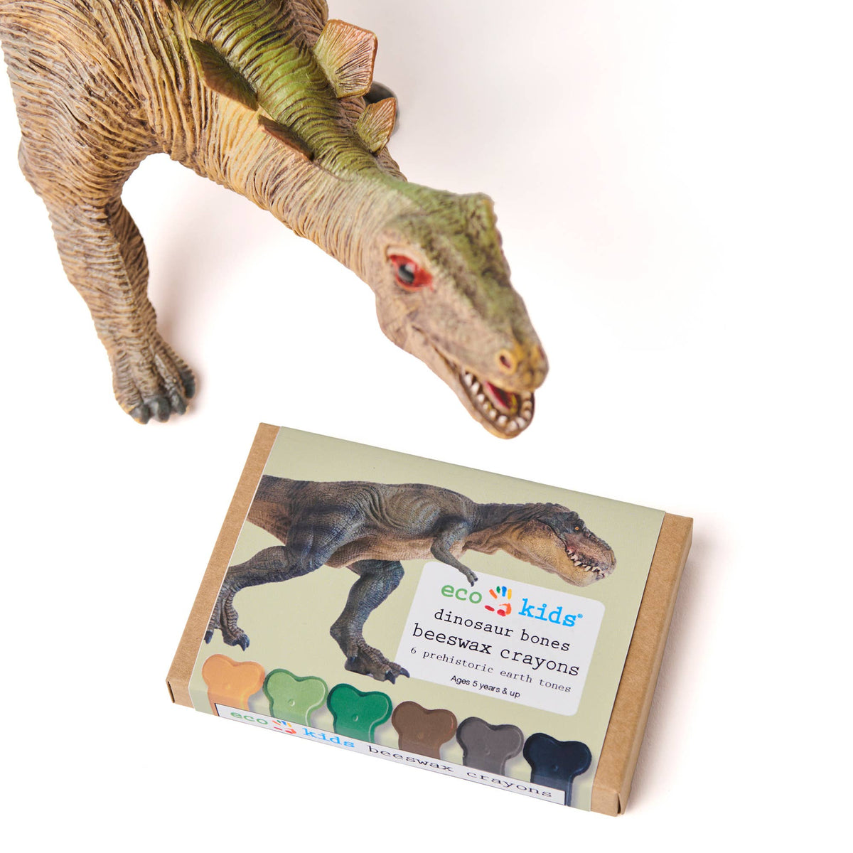 eco-kids Dinosaur Bone Beeswax Crayons – 6 Colors