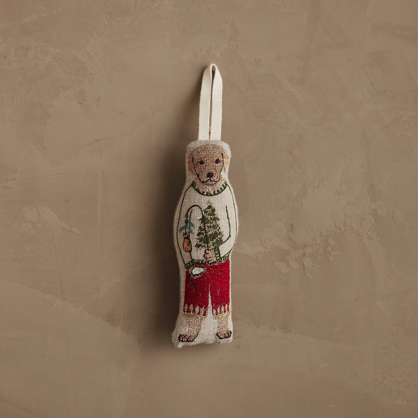 Dog with Gifts Ornament