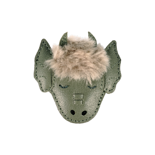 Donsje Josy Exclusive Hairclip | Draak | Green Bay Leather — official product view 1