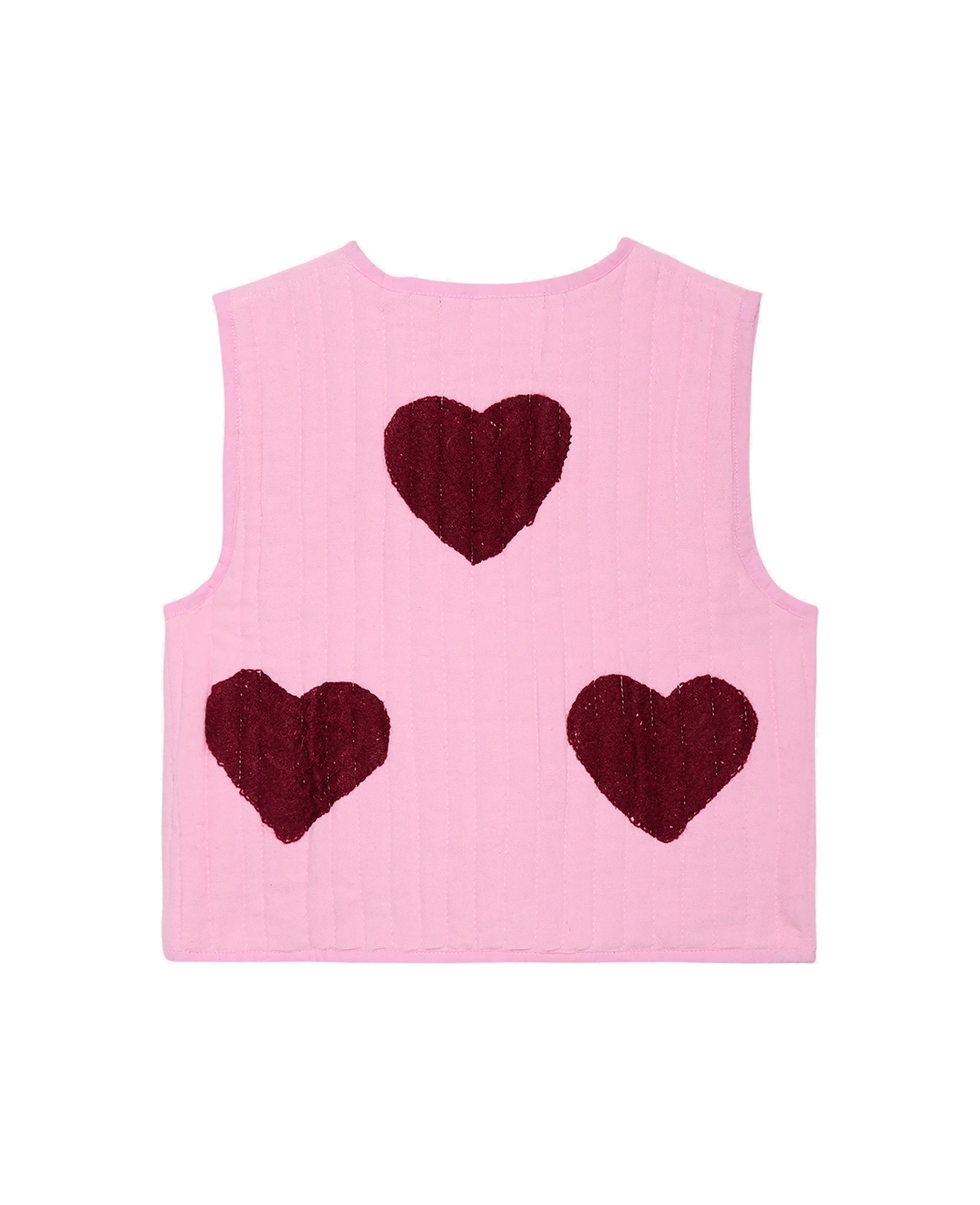 Honey MINI Vest - Burgundy Hearts – official product image 5
