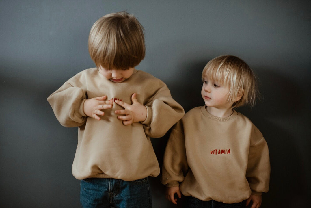 Soft chunky Sweatshirt in Cappuccino Colour