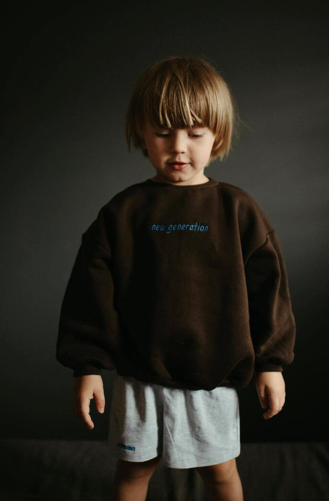 Soft chunky New Generation Sweatshirt in chocolate Colour