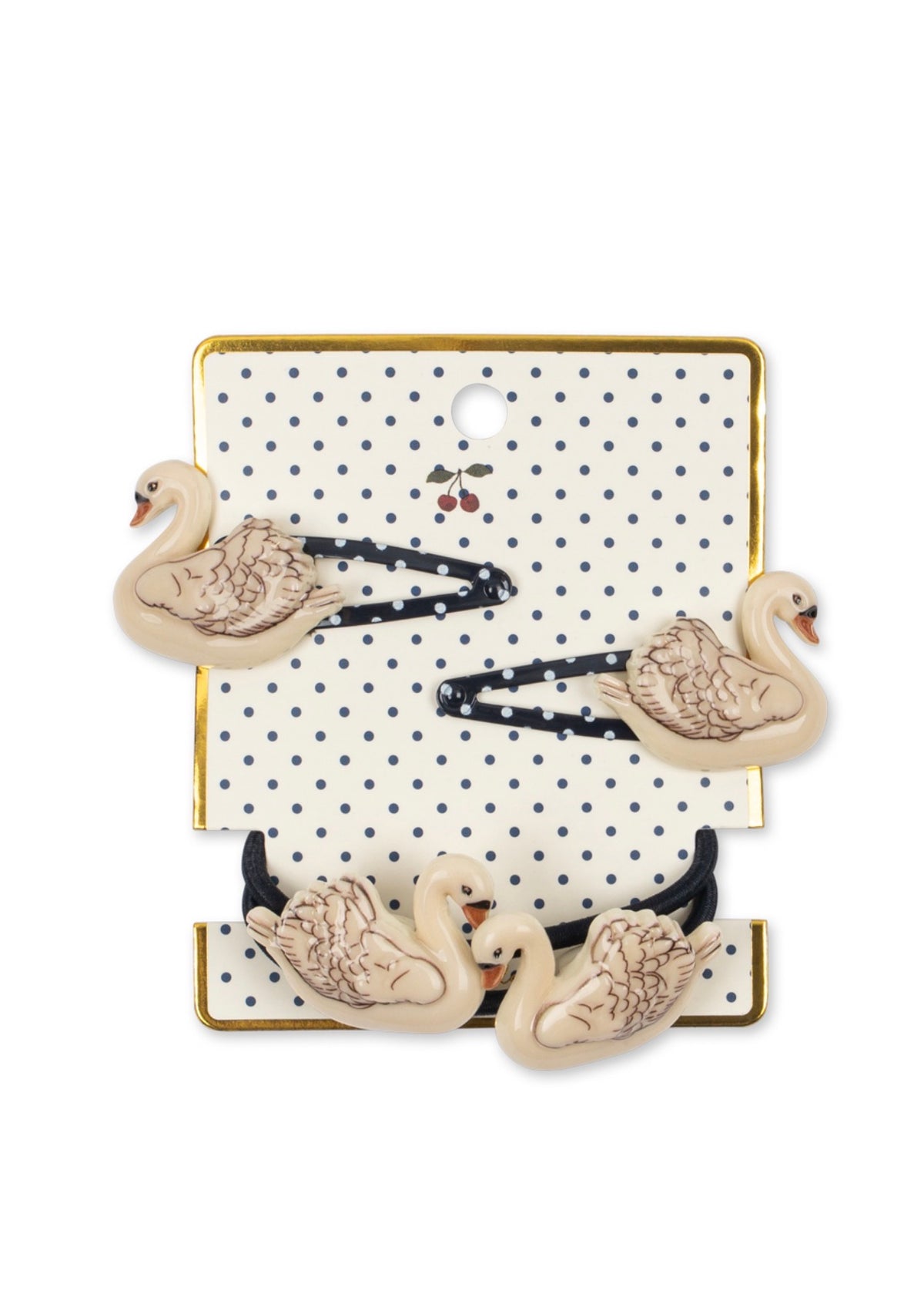 Konges Sløjd 4 Pack Swan Hair Clip and Elastic
