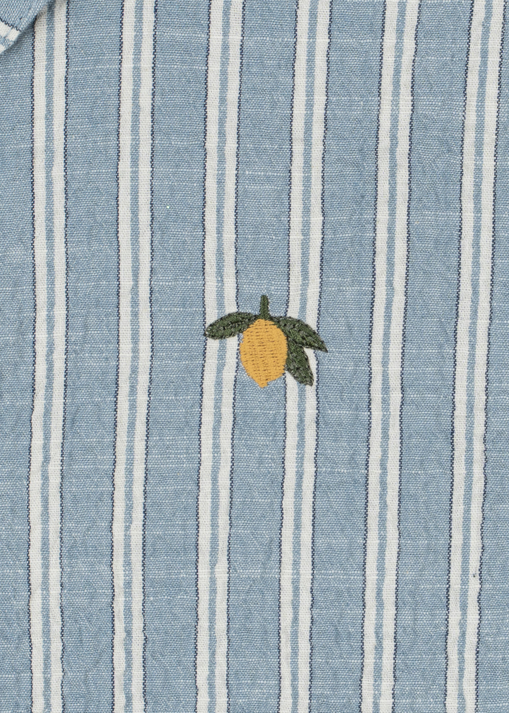 Konges Sløjd Elliot Short Sleeve Shirt – Trio Bleu Stripe, product detail 4