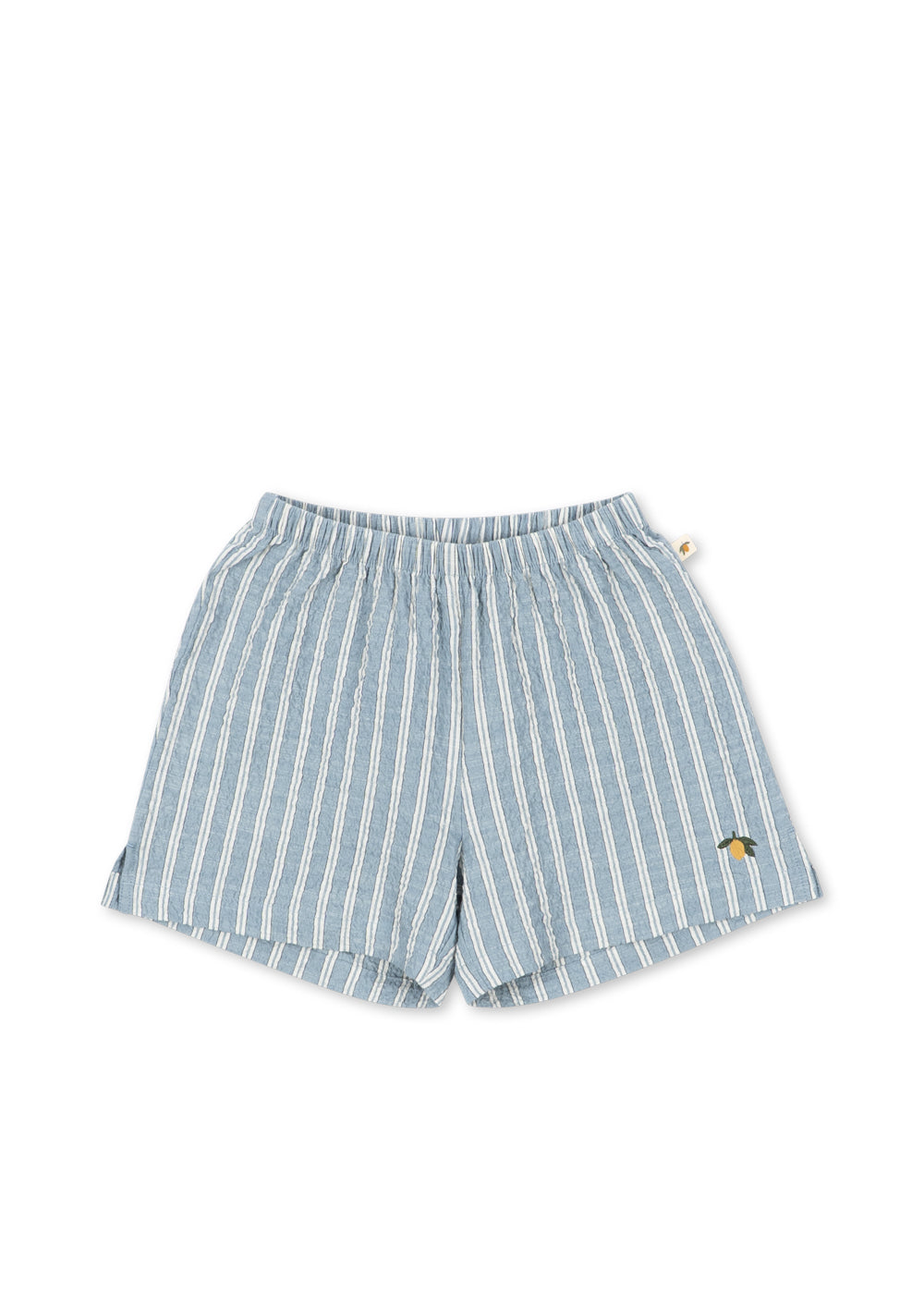 Konges Sløjd Elliot Shorts – Trio Bleu Stripe, front view