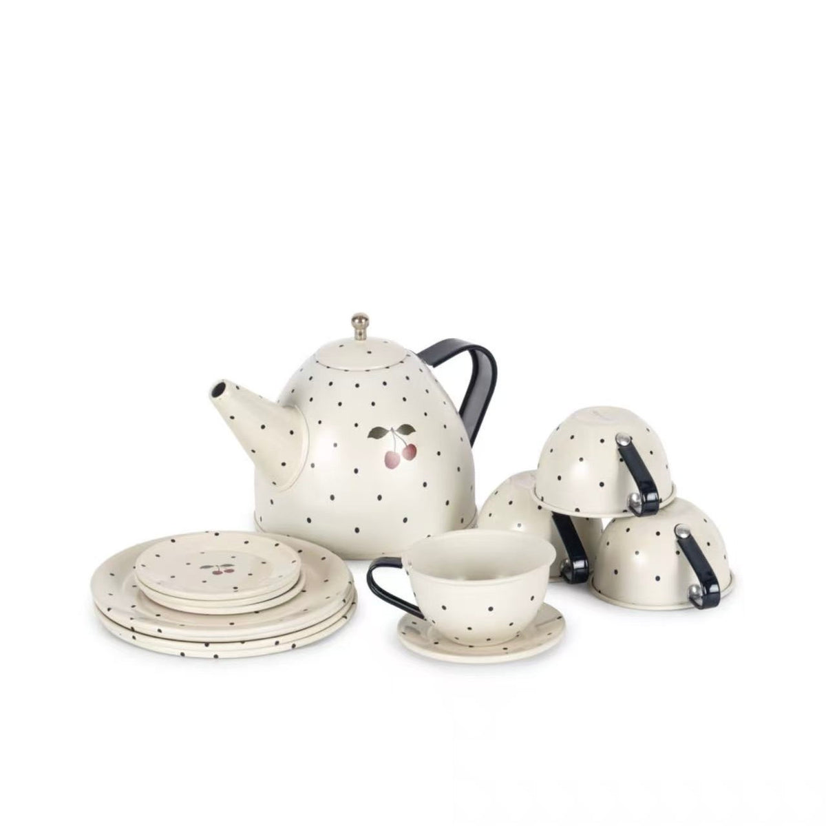 Konges Sløjd Tea Party Blue Dot 13-piece tin pretend play set