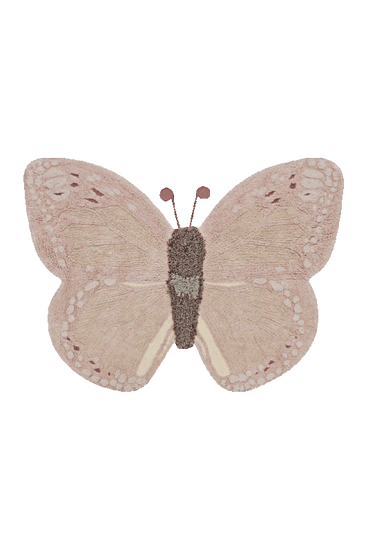 Lorena Canals Baby Butterfly washable cotton rug for kids