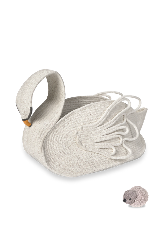 Lorena Canals Basket Swan storage basket for nursery organization