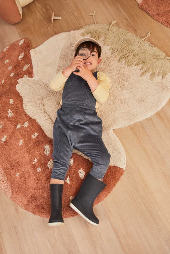 Lorena Canals Boletus mushroom washable cotton rug styled in a children’s room