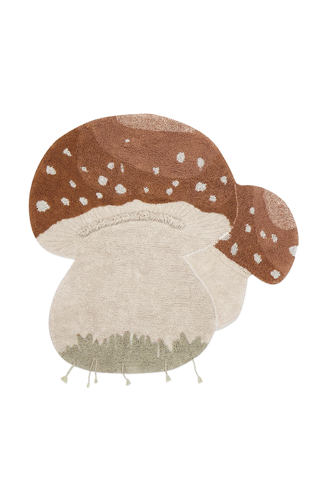 Lorena Canals Boletus mushroom washable cotton rug for kids room