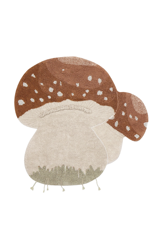 Lorena Canals Boletus mushroom washable cotton rug for kids room