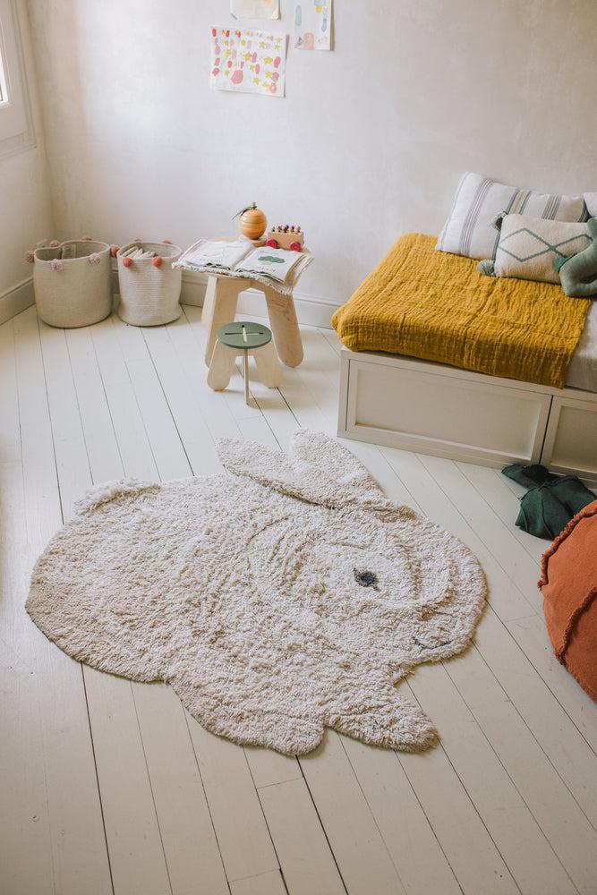 Lorena Canals Washable Animal Cotton Rug Bunny – styling and detail