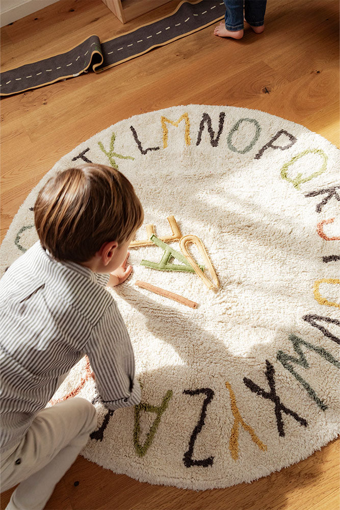 Lorena Canals Washable Play Rug ABC Color And Letters – styling and detail