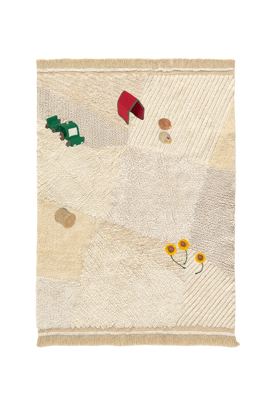 Lorena Canals Washable Play Rug Farm Fields – front view