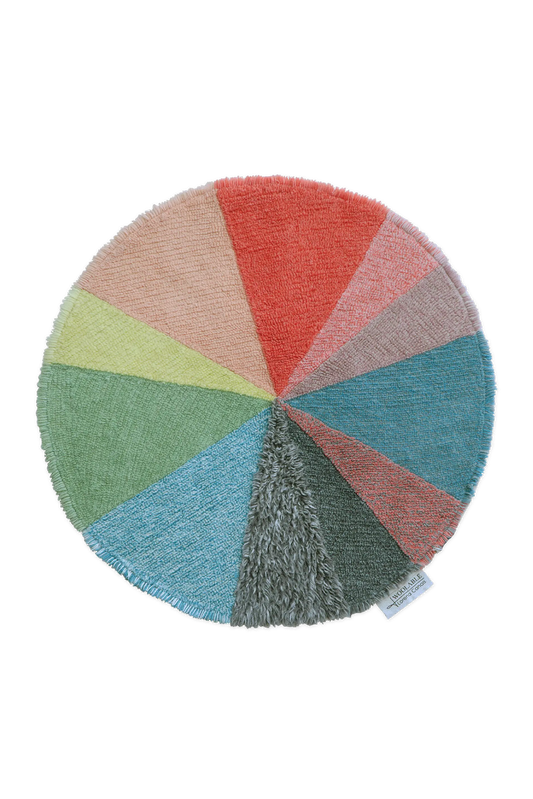 Lorena Canals Wool Round Rug Pie Chart – front view