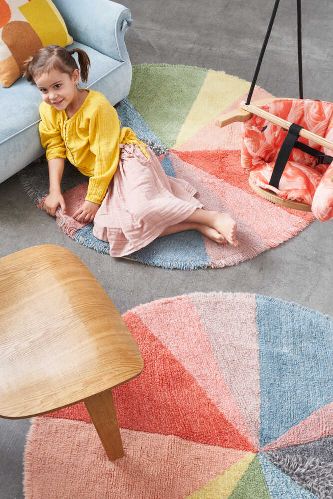 Lorena Canals Wool Round Rug Pie Chart – styling and detail