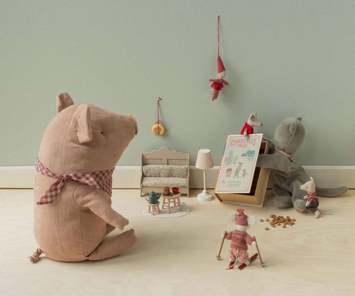 Maileg Christmas tea party, Mouse - Red/Green, view 2