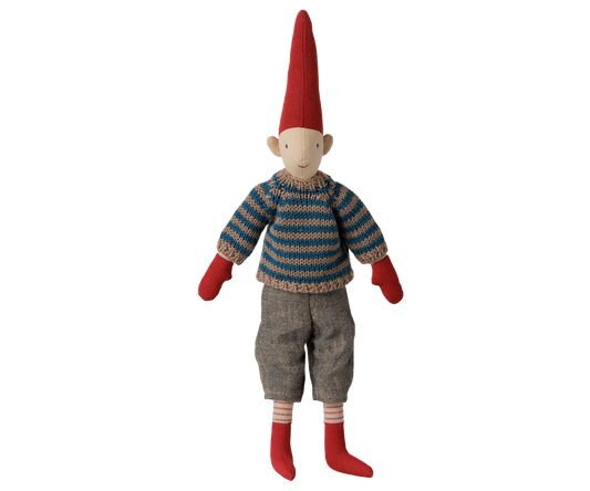 Maileg Pixy, Size 2 - Boy - Striped knitted sweater