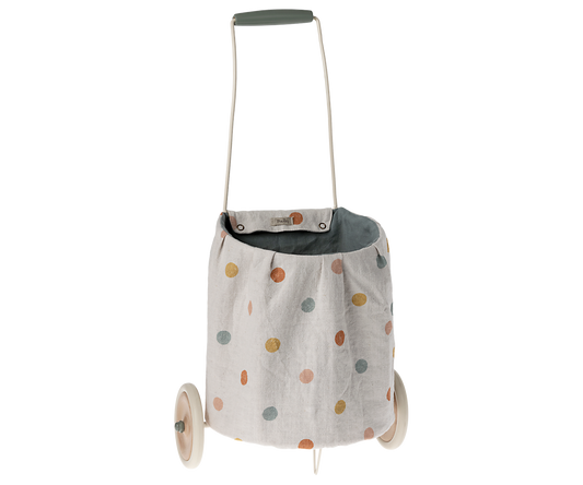 Maileg Trolley, Multi dots - Blue