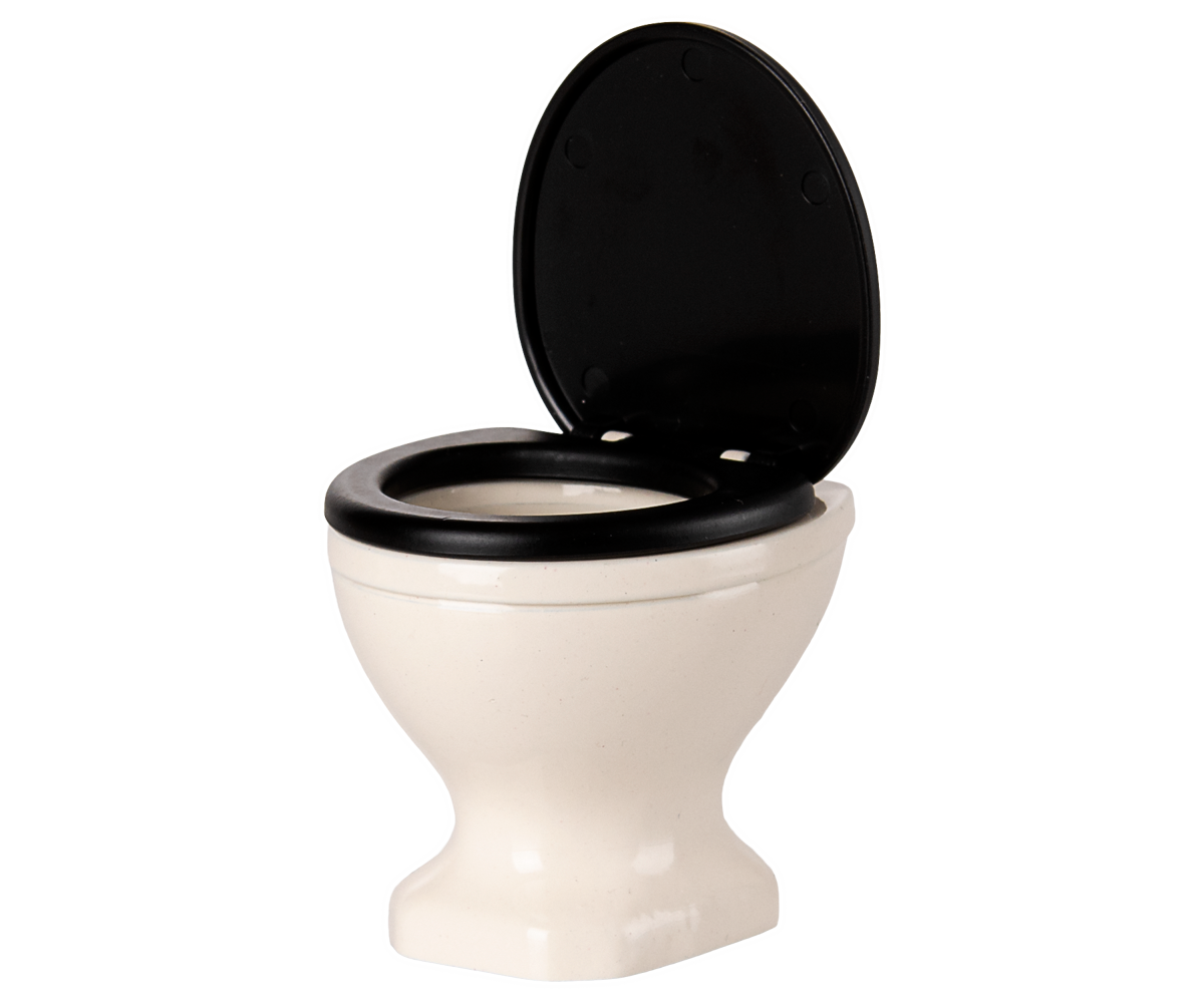 Maileg Water Closet, Mouse - open black lid