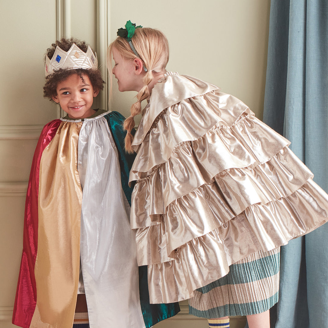 Meri Meri metallic rainbow cape and star wand - official product photo 2
