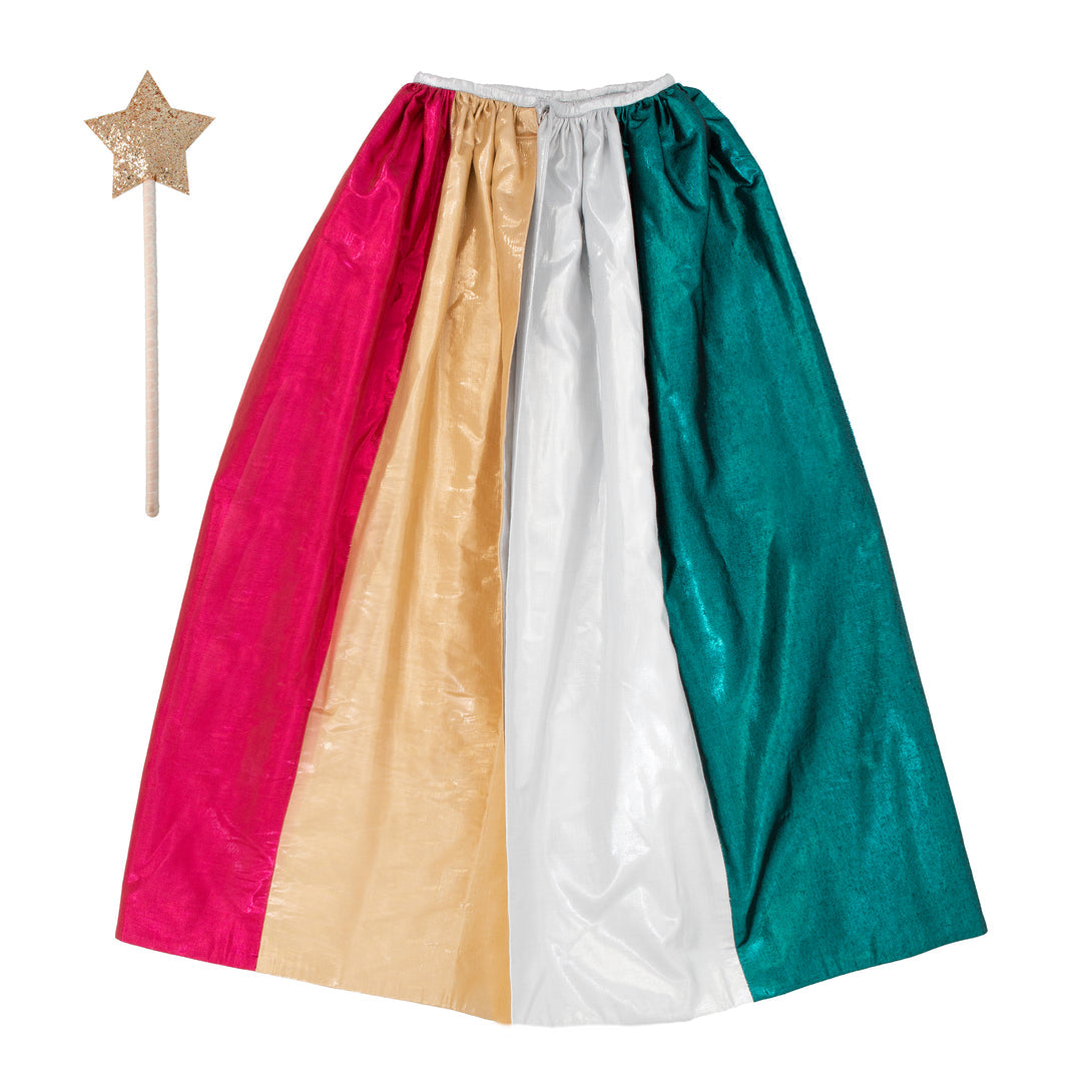 Meri Meri metallic rainbow cape and star wand - official product photo 7