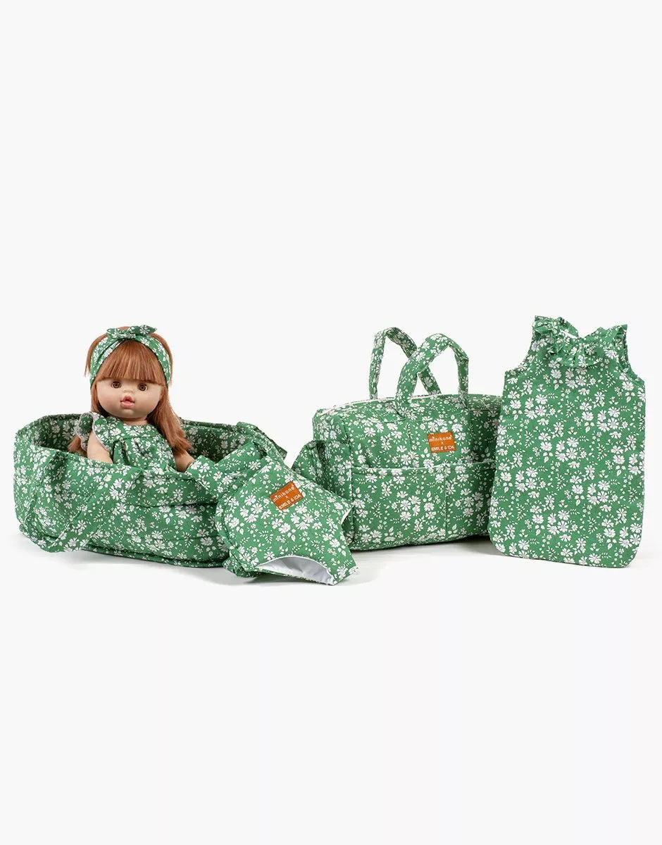 Liberty Capel green doll carrier Emile & Ida