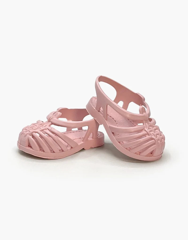 Pink jelly sandals for dolls