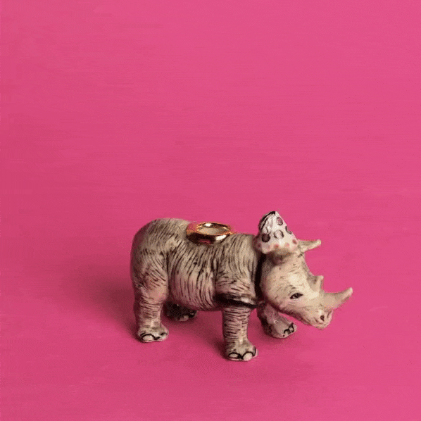 Camp Hollow Rhino Cake Topper
