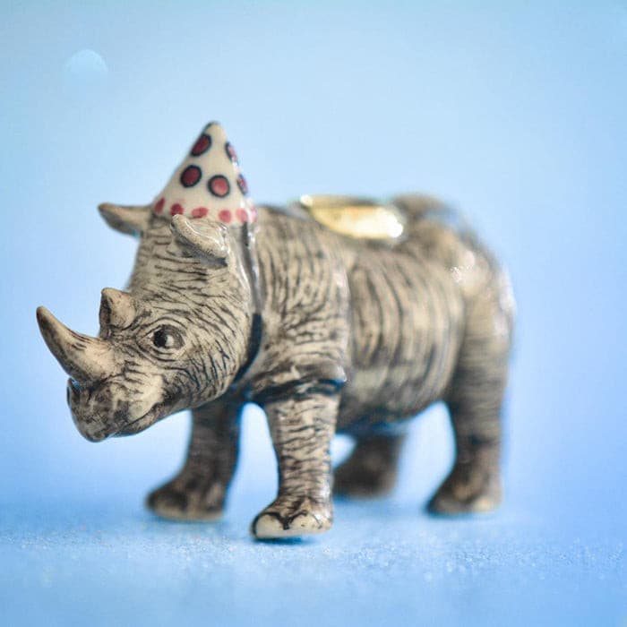 Camp Hollow Rhino Cake Topper