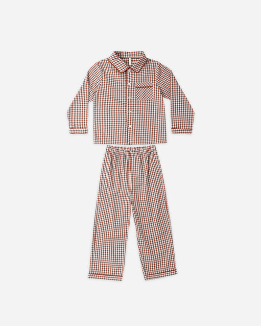 Rylee + Cru Long Sleeve Pajamas – Holiday Gingham, official photo 1