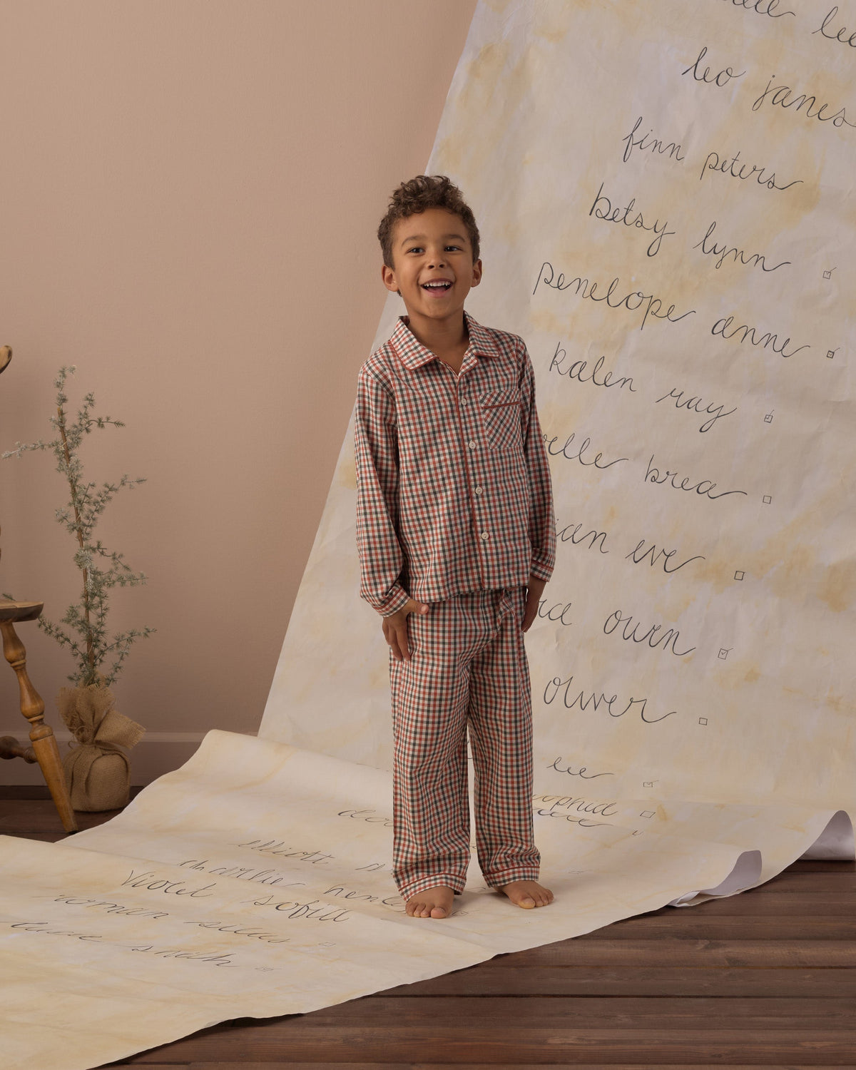 Rylee + Cru Long Sleeve Pajamas – Holiday Gingham, official photo 2