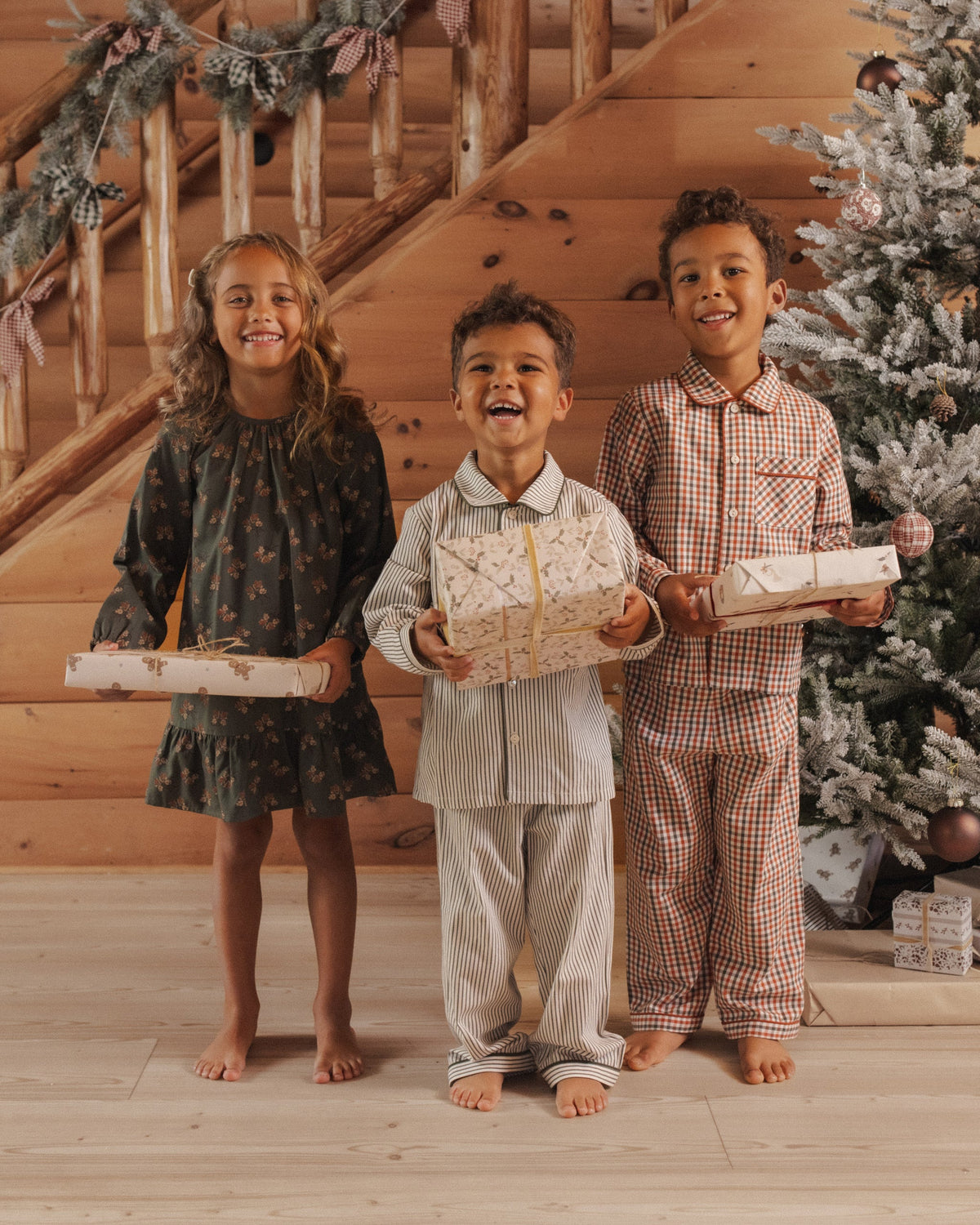 Rylee + Cru Long Sleeve Pajamas – Holiday Gingham, official photo 5
