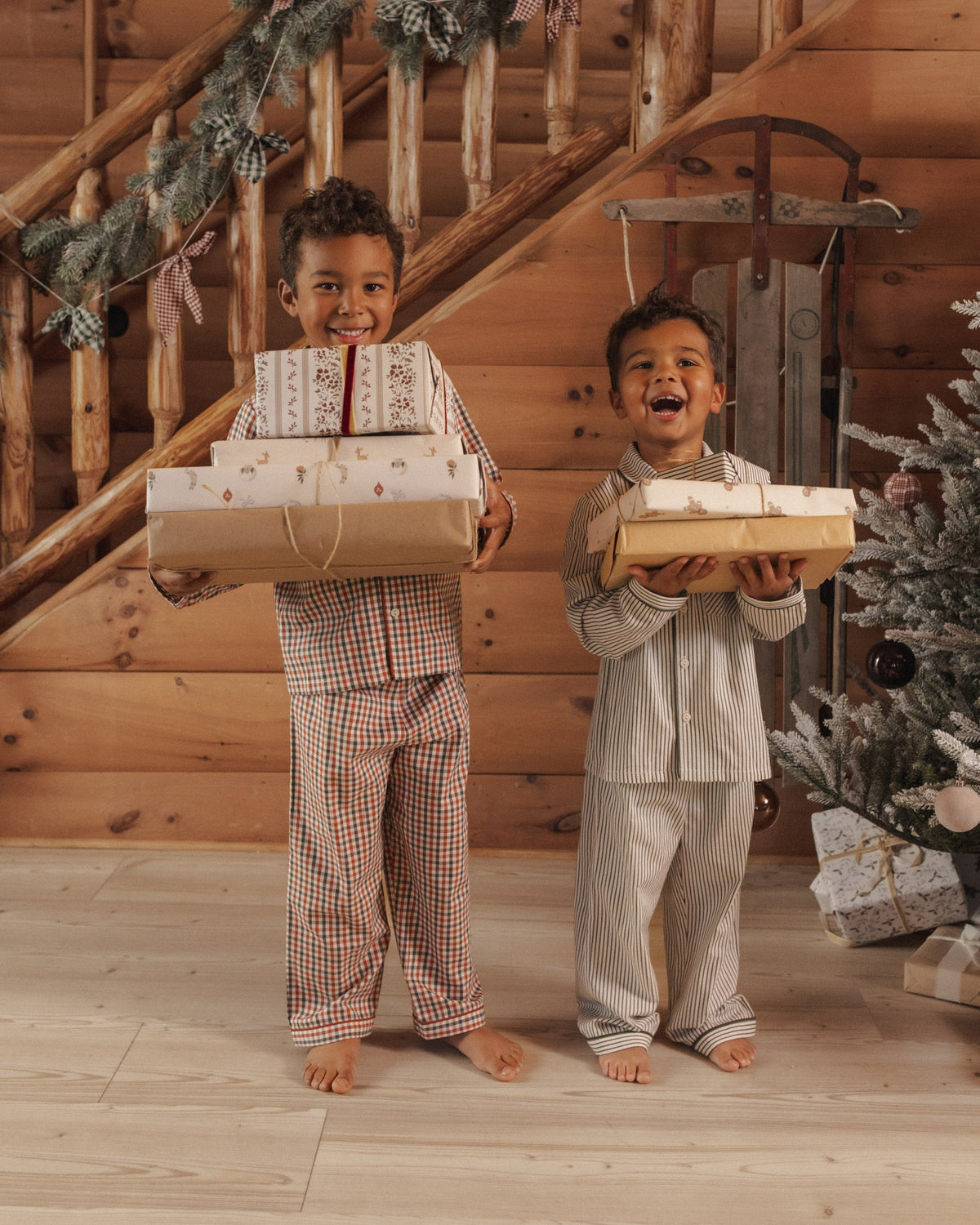 Rylee + Cru Long Sleeve Pajamas – Holiday Gingham, official photo 6