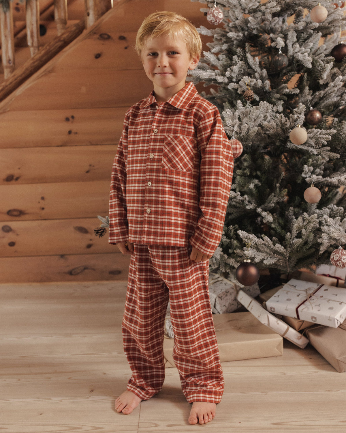 Rylee + Cru Long Sleeve Pajamas – Ruby Plaid, official photo 4
