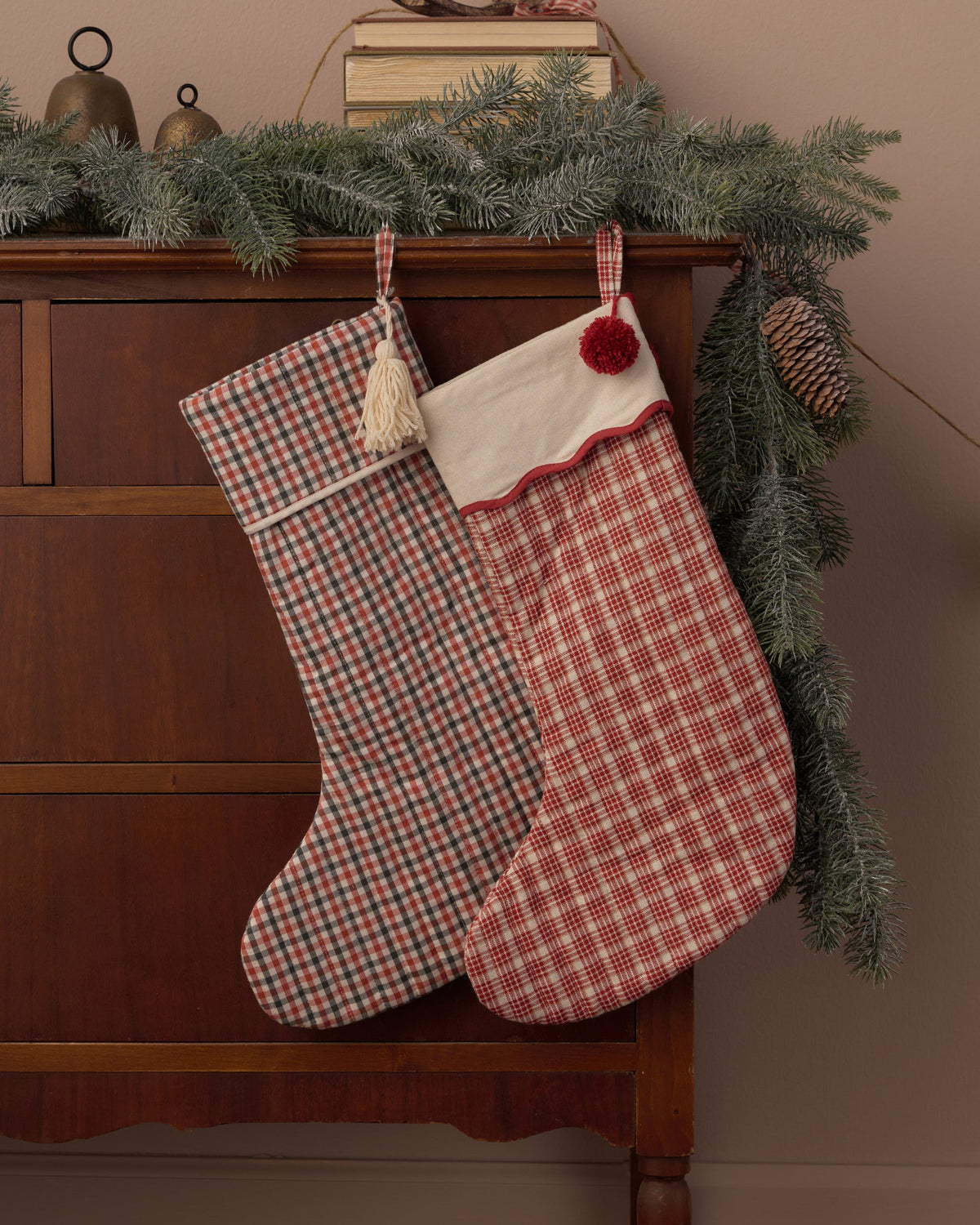 Rylee + Cru Noel Stocking – Ruby Plaid, official photo 3