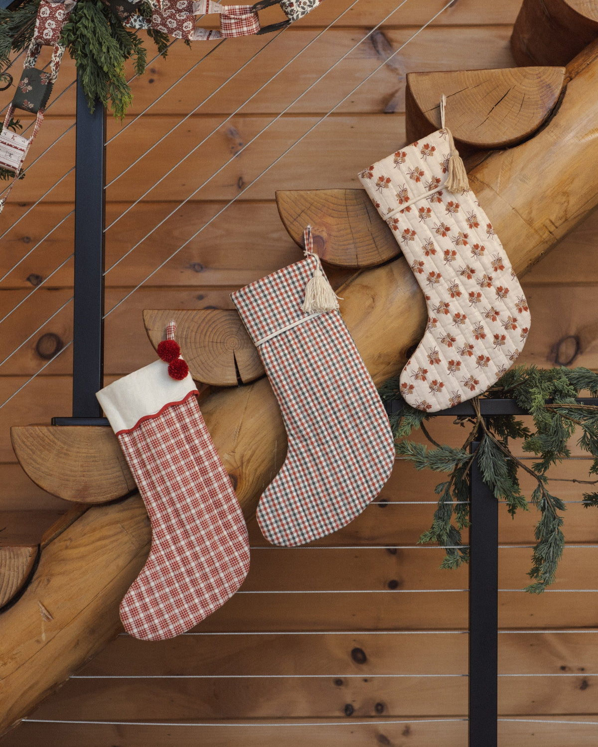 Rylee + Cru Noel Stocking – Ruby Plaid, official photo 4