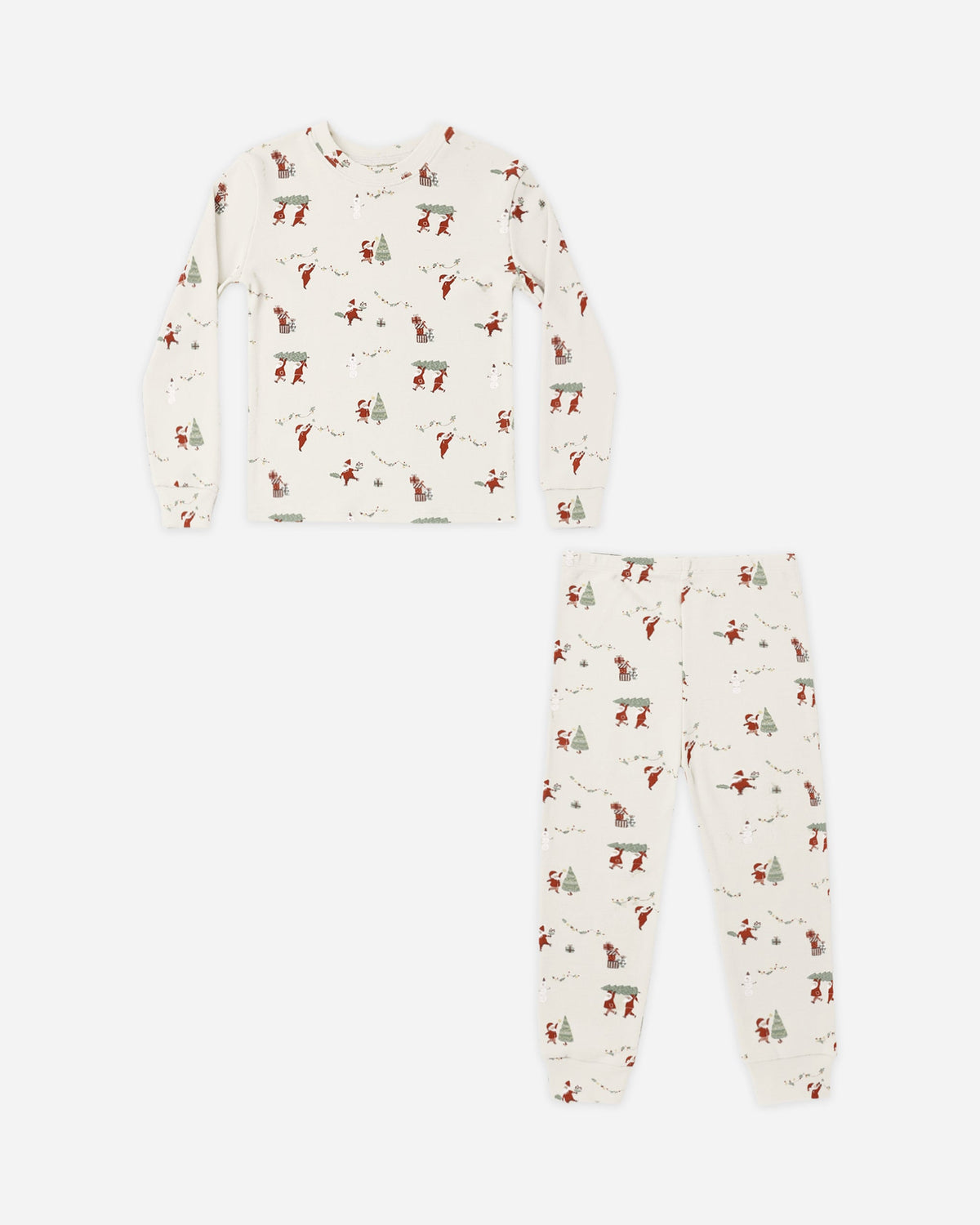 Rylee + Cru Organic Long Sleeve Pajama Set – Gnome Village, official photo 1