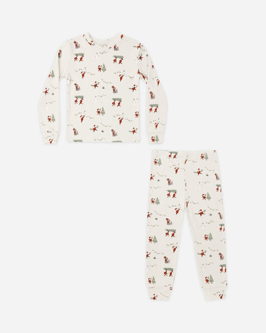 Rylee + Cru Organic Long Sleeve Pajama Set – Gnome Village, official photo 1