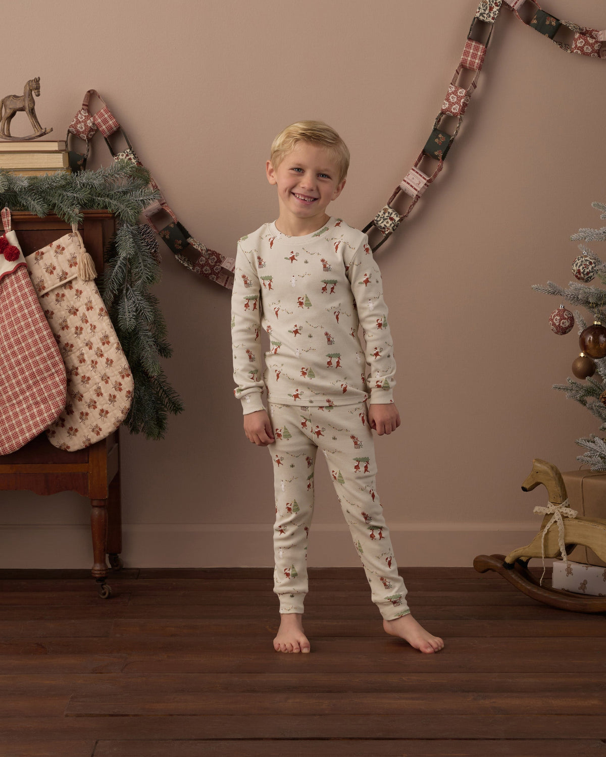 Rylee + Cru Organic Long Sleeve Pajama Set – Gnome Village, official photo 2