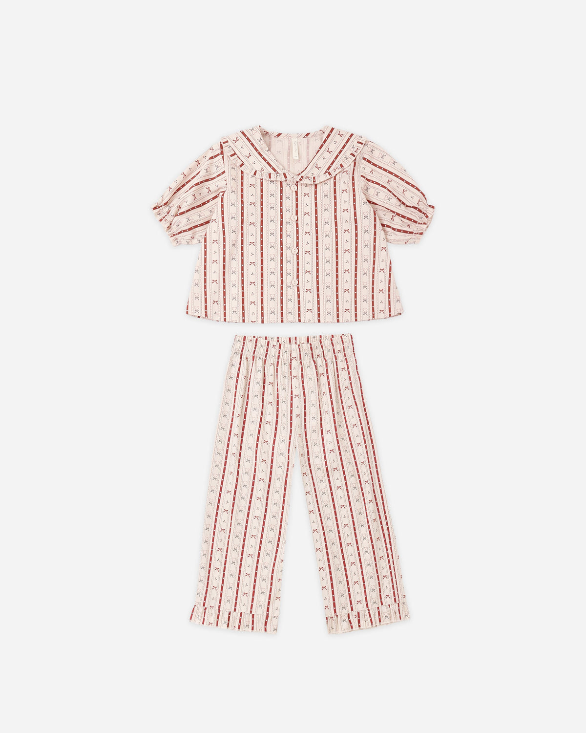 Rylee + Cru Ruffle Pajamas – Candy Cane Lane, official photo 1