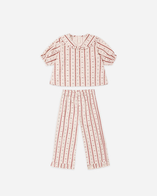 Rylee + Cru Ruffle Pajamas – Candy Cane Lane, official photo 1