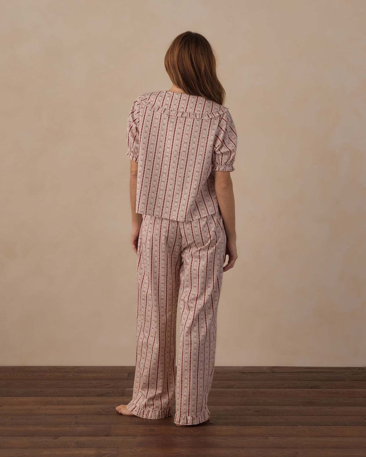 Rylee + Cru Women's Ruffle Pajamas – Candy Cane Lane, official photo 2
