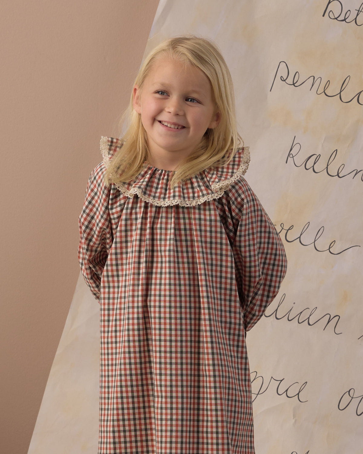 Rylee + Cru Girl's Nightgown Holiday Gingham - photo 3