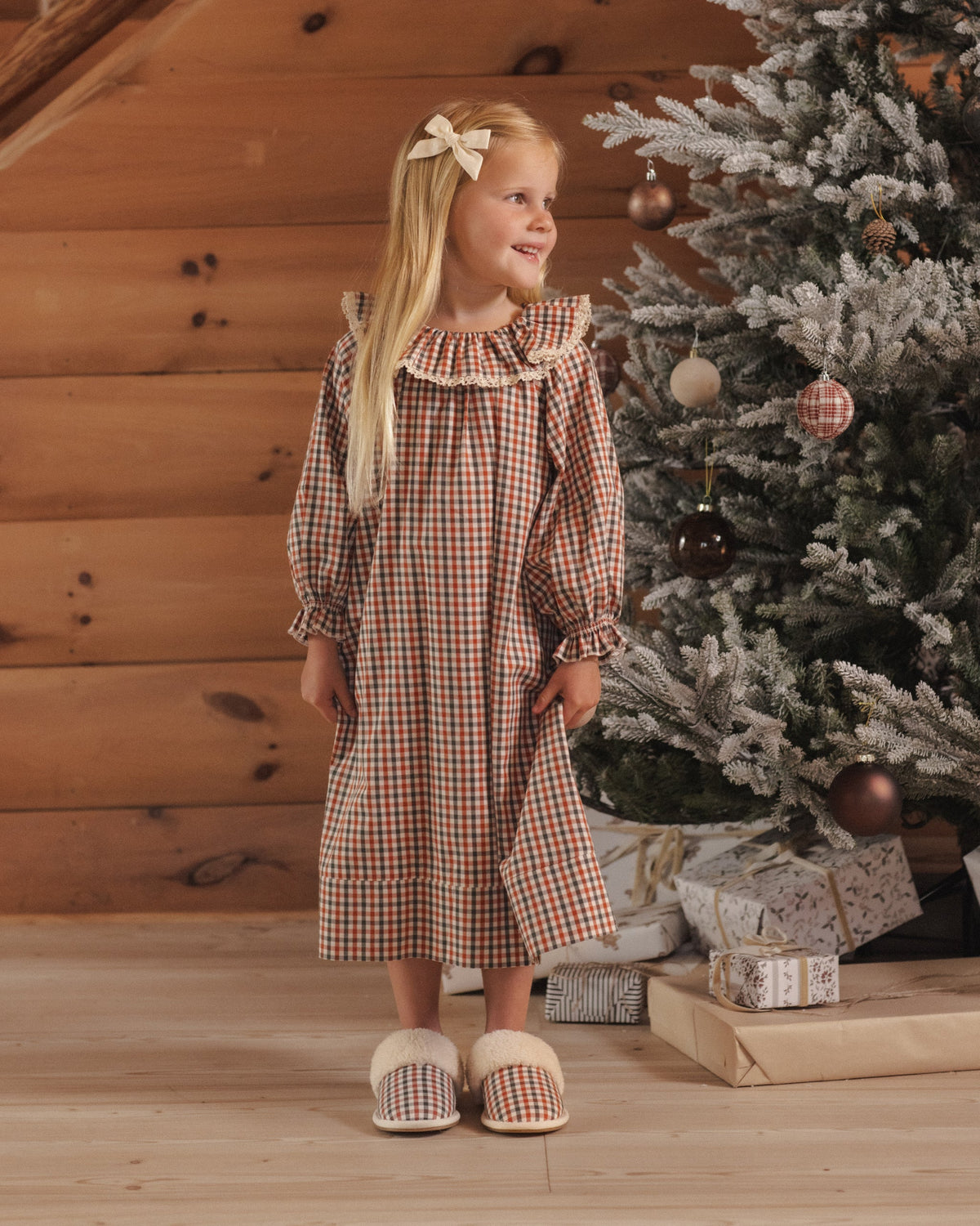 Rylee + Cru Girl's Nightgown Holiday Gingham - photo 4
