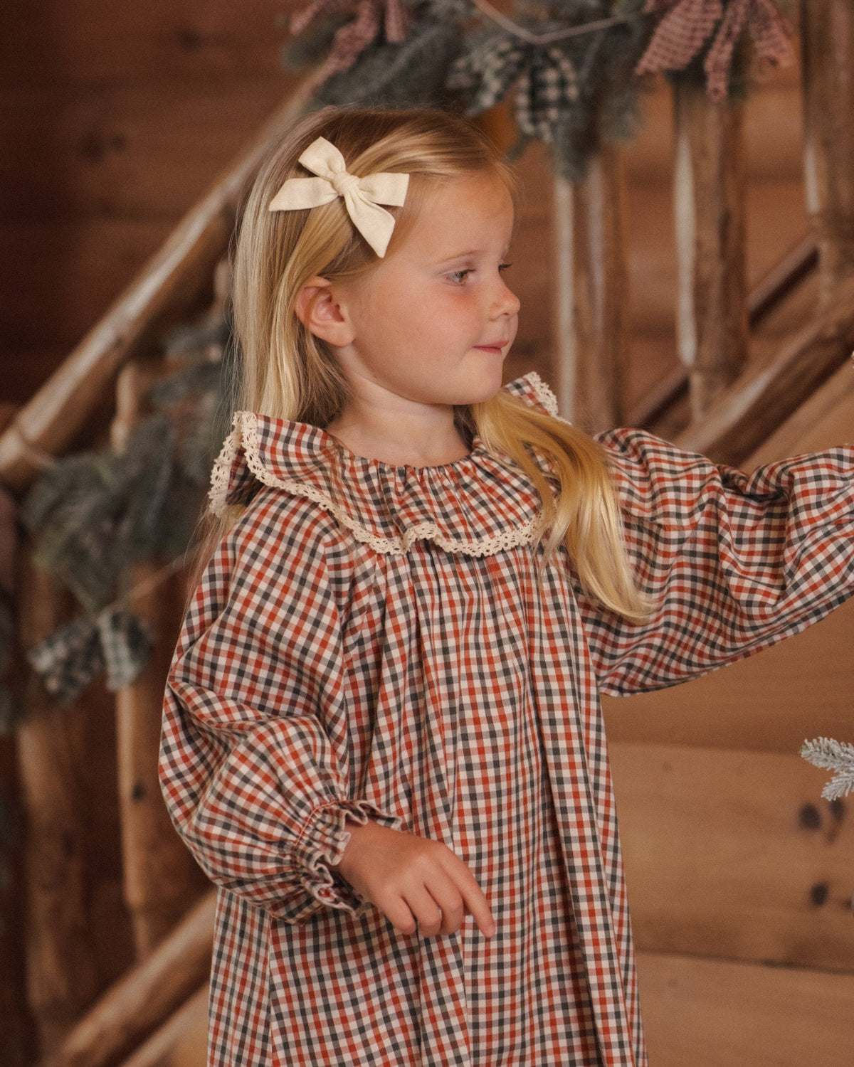 Rylee + Cru Girl's Nightgown Holiday Gingham - photo 5