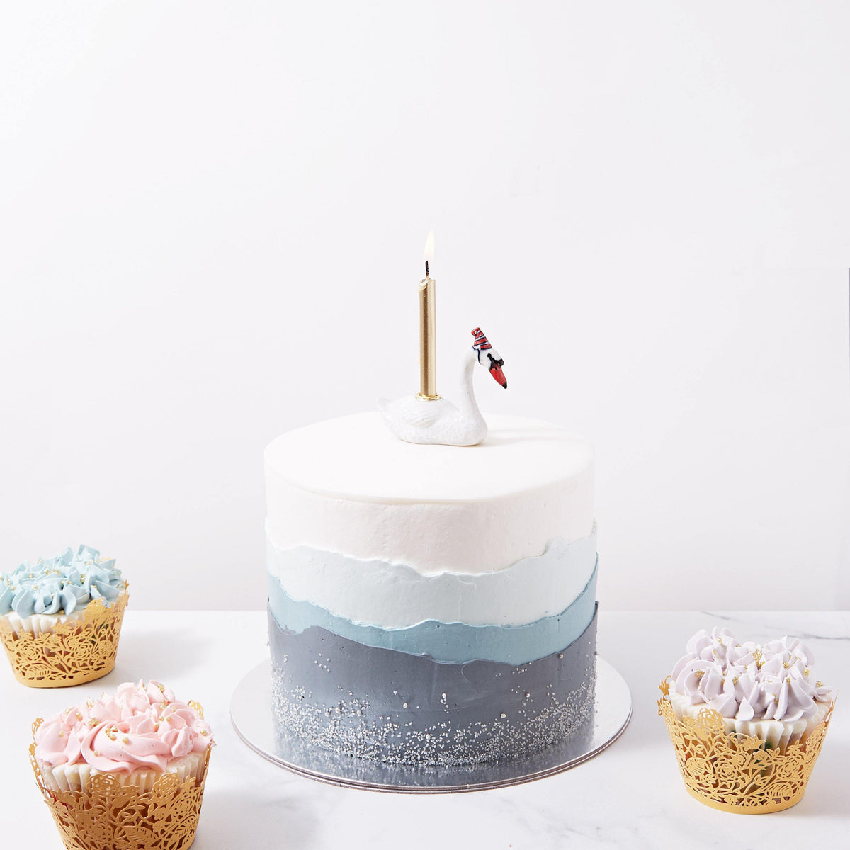 Camp Hollow Swan Cake Topper