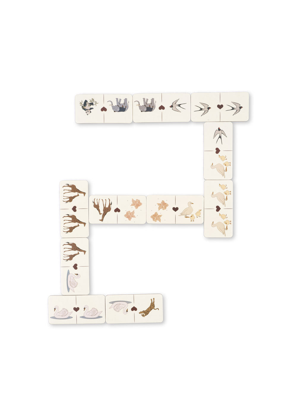 Konges Sløjd Animal Dominoes Game FSC official photo 2